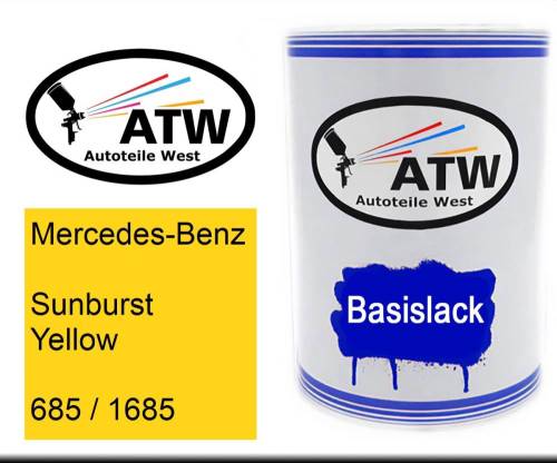 Mercedes-Benz, Sunburst Yellow, 685 / 1685: 500ml Lackdose, von ATW Autoteile West.